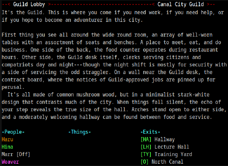 Screenshot of a Room Description.