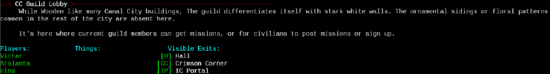 Screenshot of a Room Description.